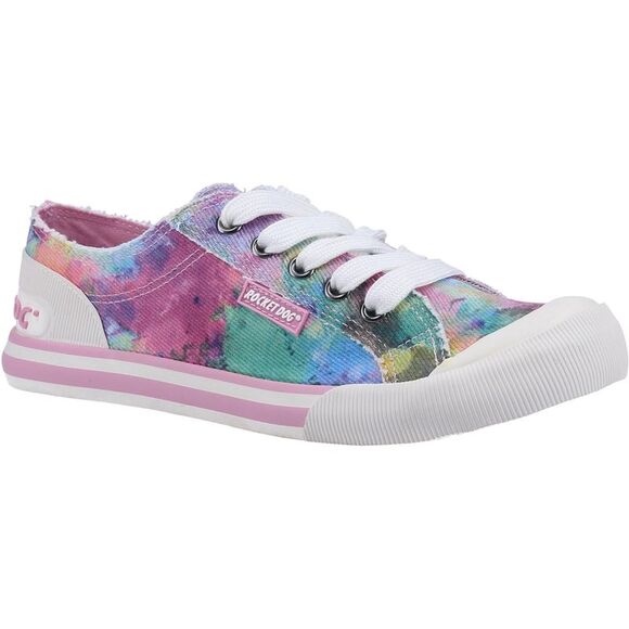Rocket Dog Womens/Ladies Jazzin Candy Tie Dye Casual Shoes / Pink/Multicolored - Picture 1 of 6